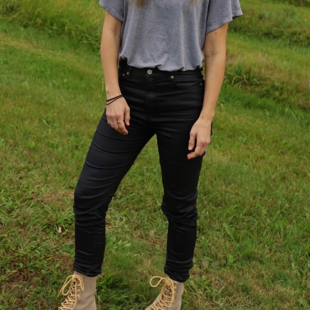 All Saints coated Black Pants